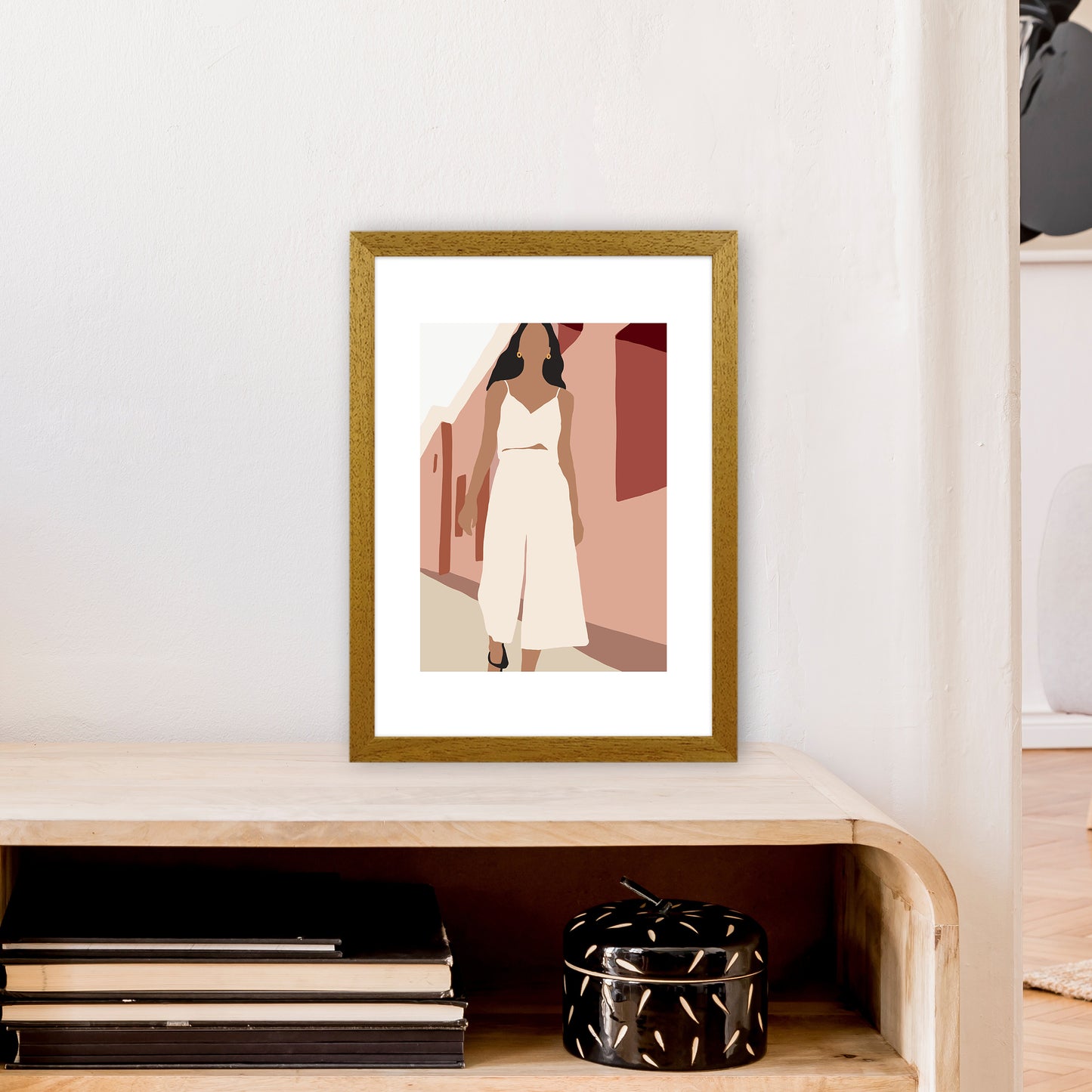 Mica Girl In Street N7  Art Print by Pixy Paper A3 Print Only