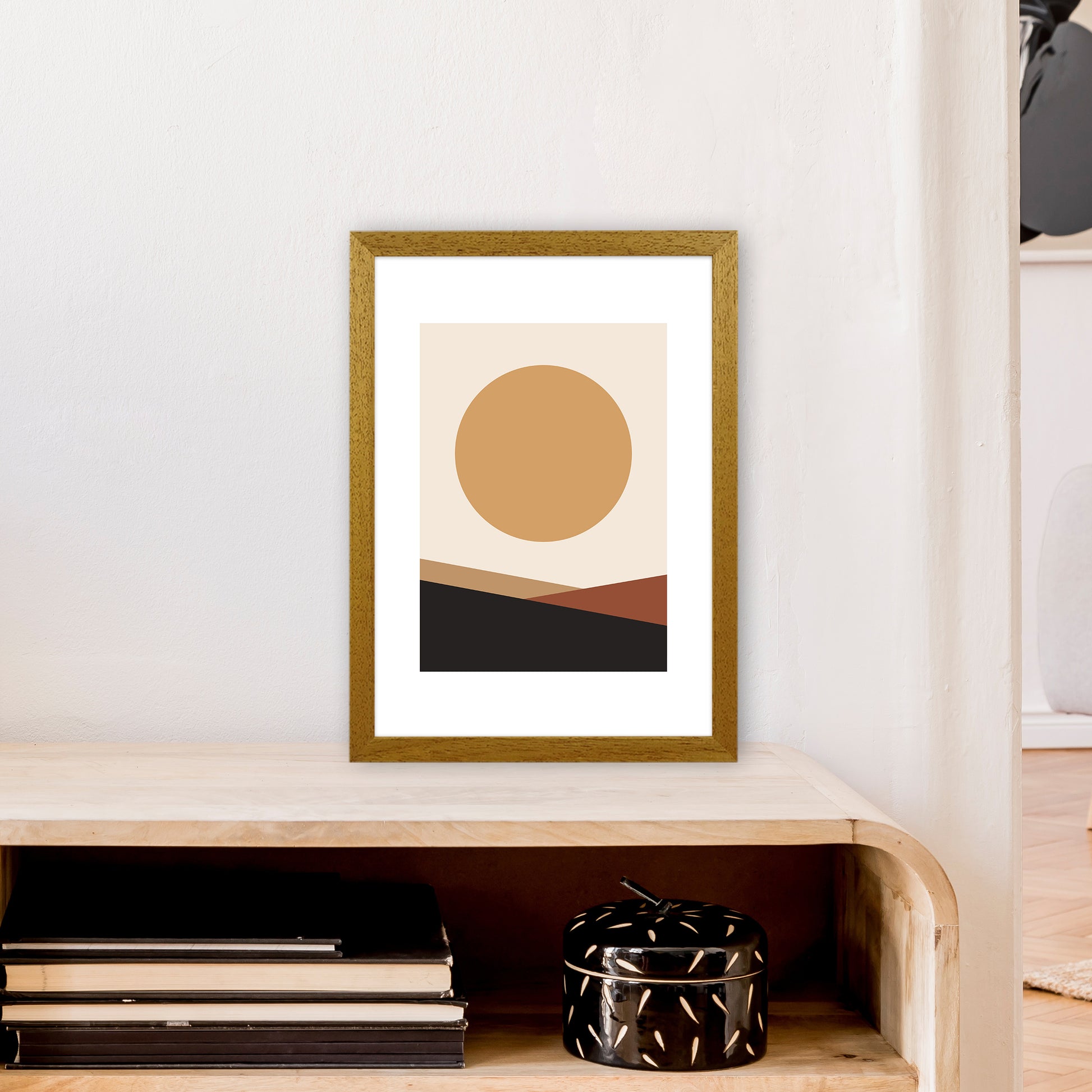 Mica Sand Big Sun N17  Art Print by Pixy Paper A3 Print Only