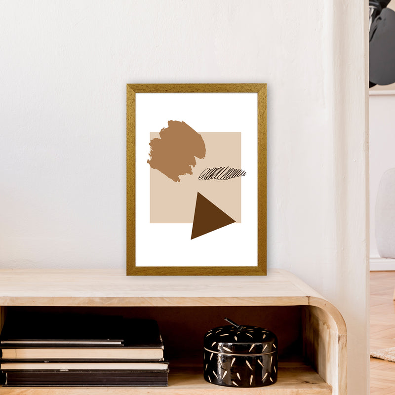 Square Mismatch Taupe  Art Print by Pixy Paper A3 Print Only