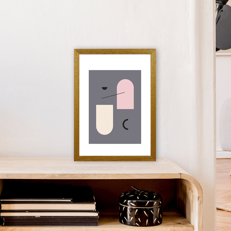 Mila Abstract Pink N5  Art Print by Pixy Paper A3 Print Only