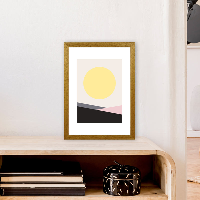 Mila Pink Big Sun N7  Art Print by Pixy Paper A3 Print Only