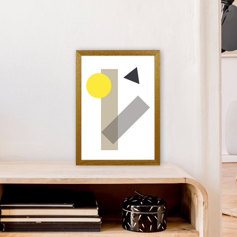 Random Geo Yellow  Art Print by Pixy Paper A3 Print Only