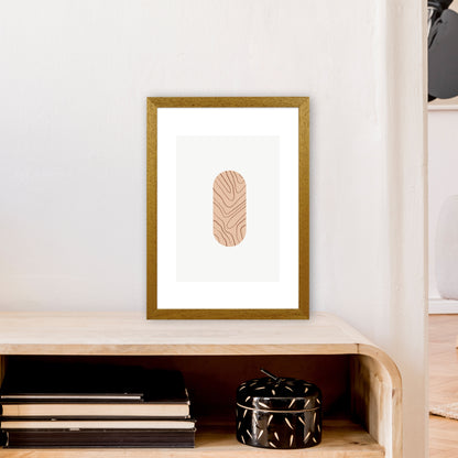 Mila Leaf Pink N2  Art Print by Pixy Paper A3 Print Only