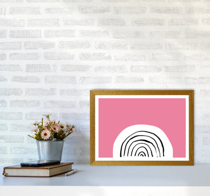 Pink Rainbow Neon Funk  Art Print by Pixy Paper A3 Print Only