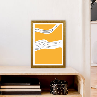 Yellow Lines Neon Funk  Art Print by Pixy Paper A3 Print Only