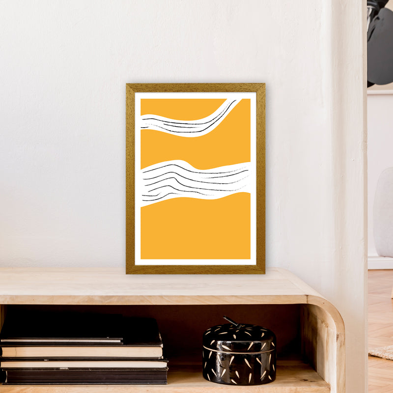 Yellow Lines Neon Funk  Art Print by Pixy Paper A3 Print Only
