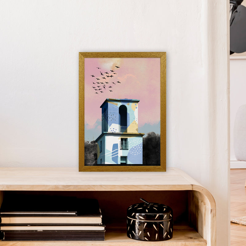 Pop Art Concrete Tower  Art Print by Pixy Paper A3 Print Only