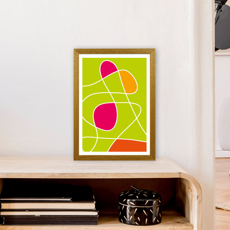 Lime Mess Neon Funk  Art Print by Pixy Paper A3 Print Only