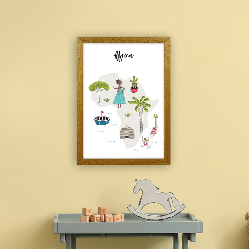 Africa Map  Art Print by Pixy Paper A3 Print Only