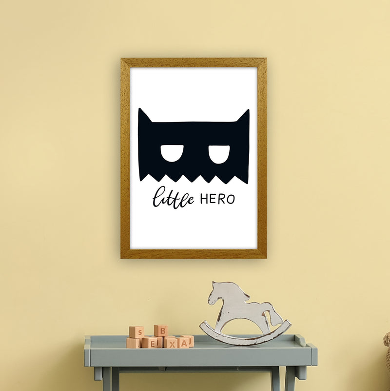 Little Hero Mask Super Scandi Black  Art Print by Pixy Paper A3 Print Only