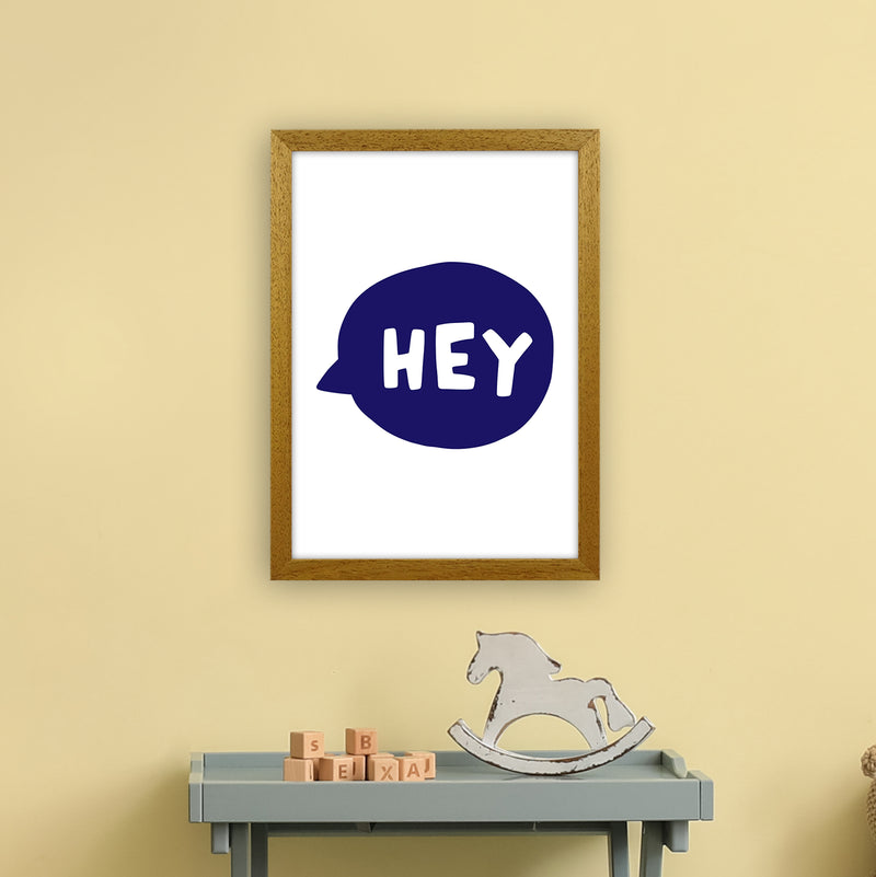 Hey Bubble Navy Super Scandi  Art Print by Pixy Paper A3 Print Only