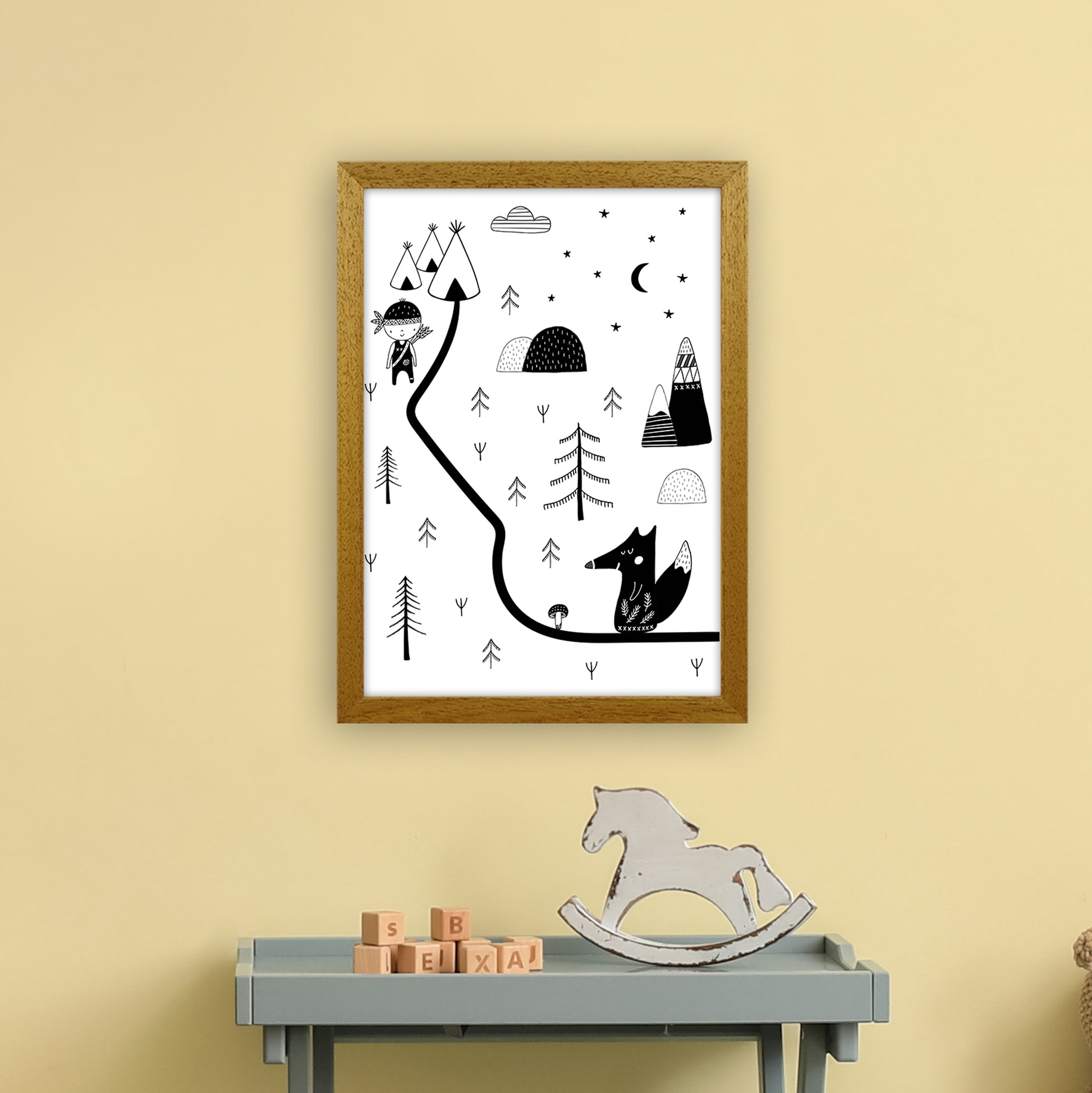 Little Explorer Winding Road  Art Print by Pixy Paper A3 Print Only