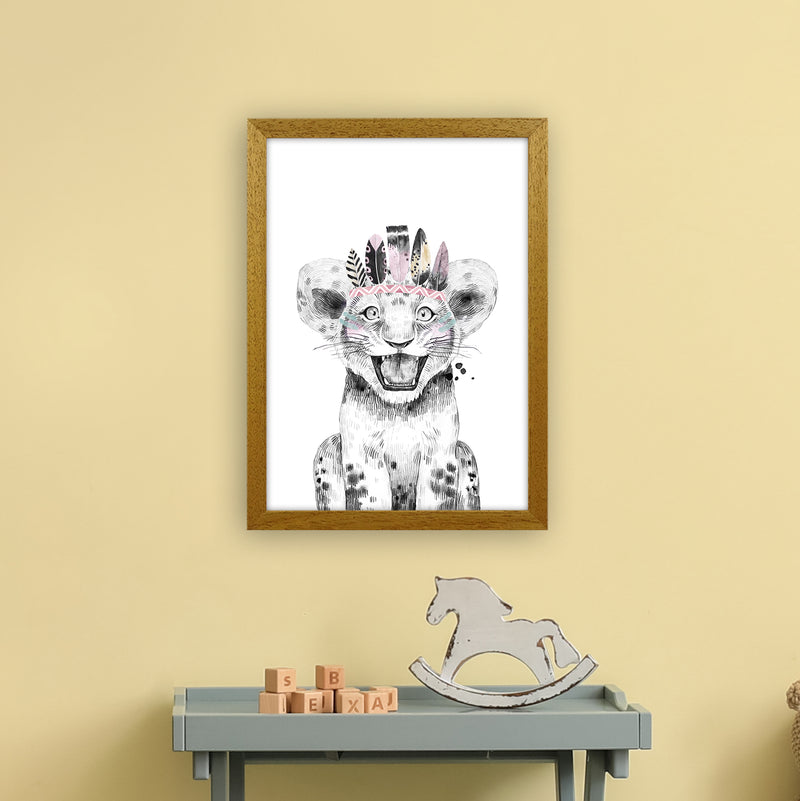 Safari Babies Tiger Feathers  Art Print by Pixy Paper A3 Print Only
