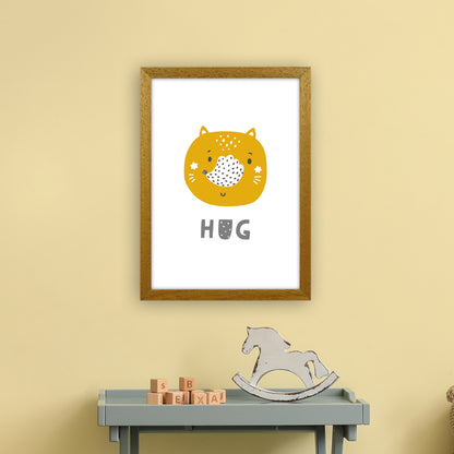 Fox Hug Super Scandi Grey  Art Print by Pixy Paper A3 Print Only