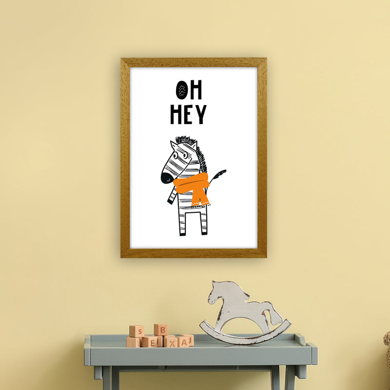 Oh Hey Zebra Animal Pop  Art Print by Pixy Paper A3 Print Only