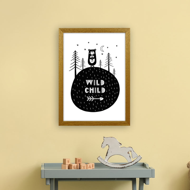 Wild Child Forest Bear  Art Print by Pixy Paper A3 Print Only