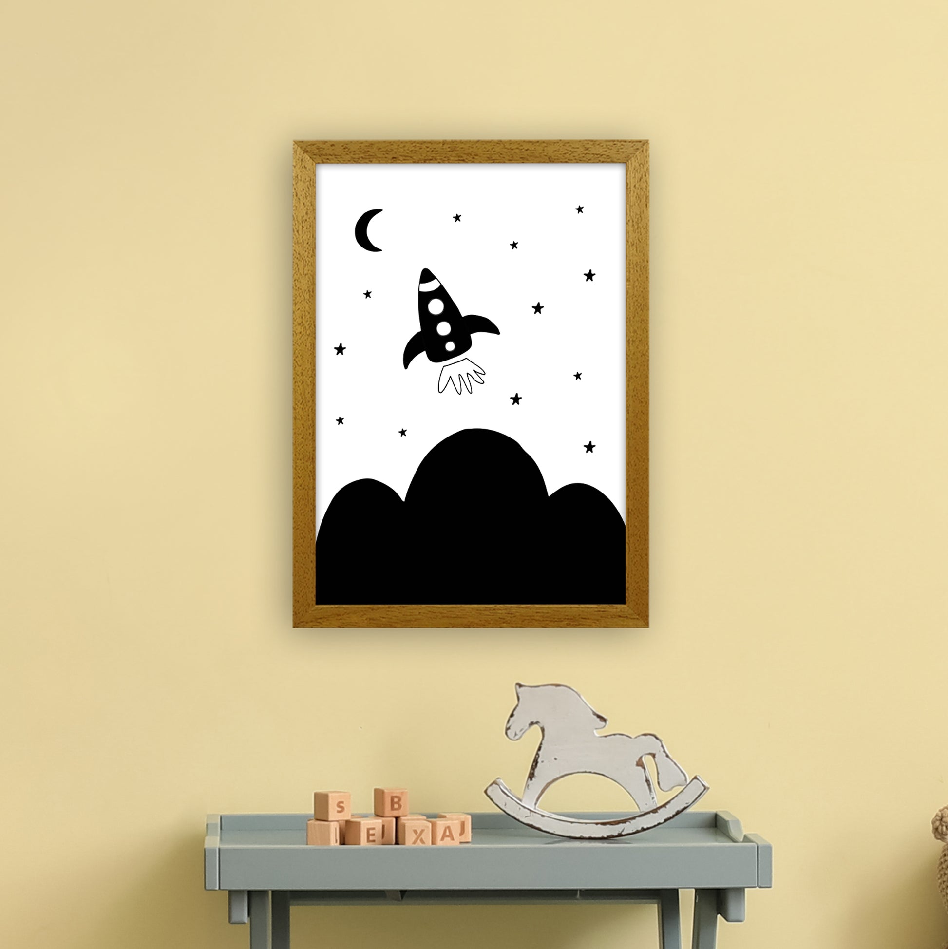 Spaceship Explorer  Art Print by Pixy Paper A3 Print Only