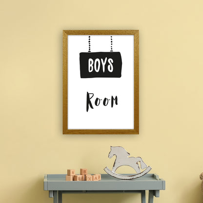 Boys Room Black  Art Print by Pixy Paper A3 Print Only
