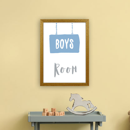Boys Room Blue  Art Print by Pixy Paper A3 Print Only