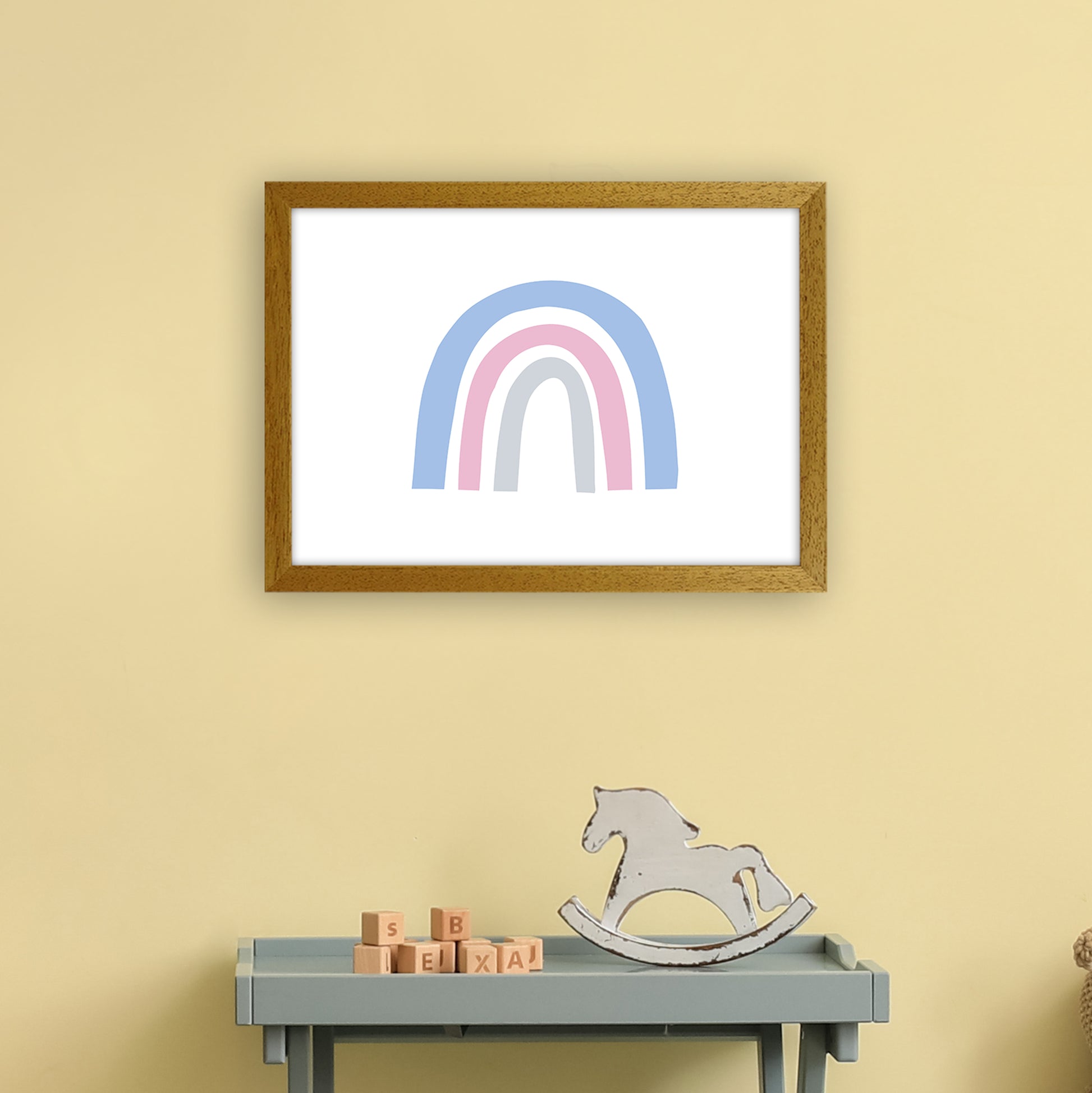 Rainbow Blue  Art Print by Pixy Paper A3 Print Only