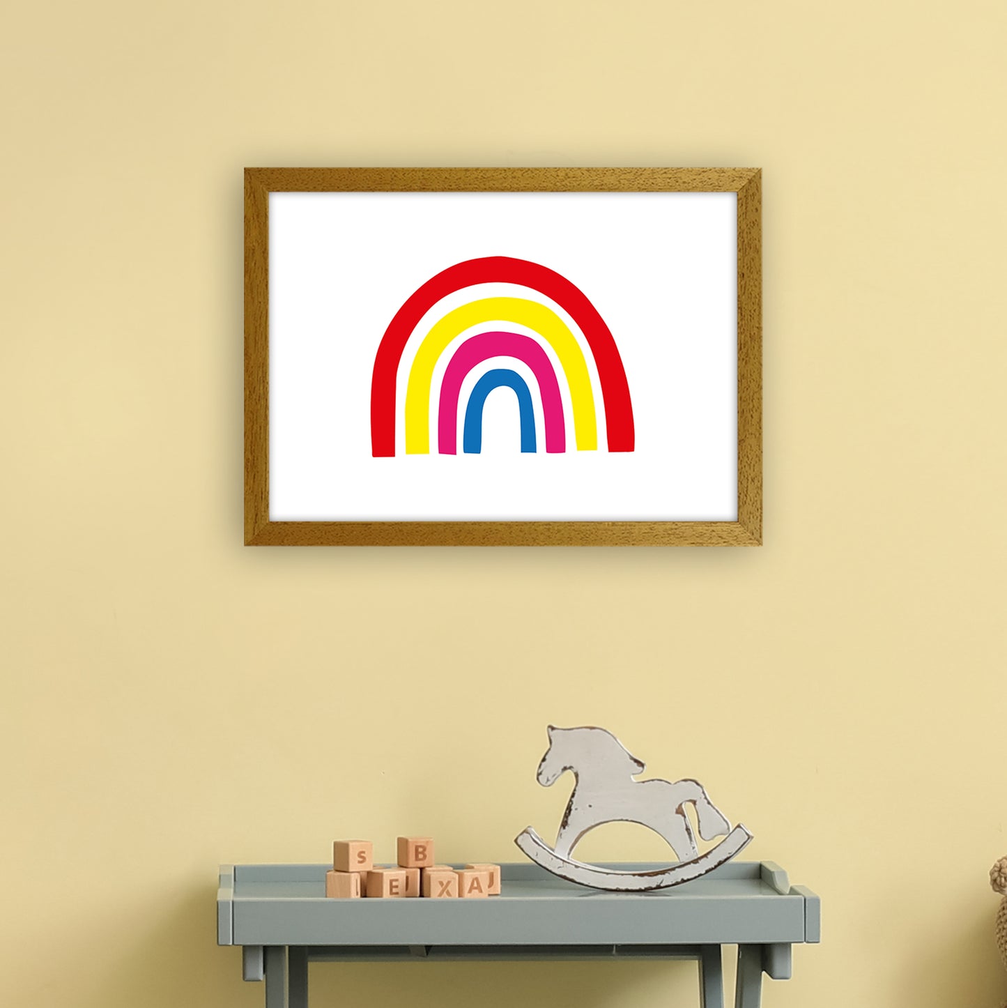 Rainbow Red  Art Print by Pixy Paper A3 Print Only