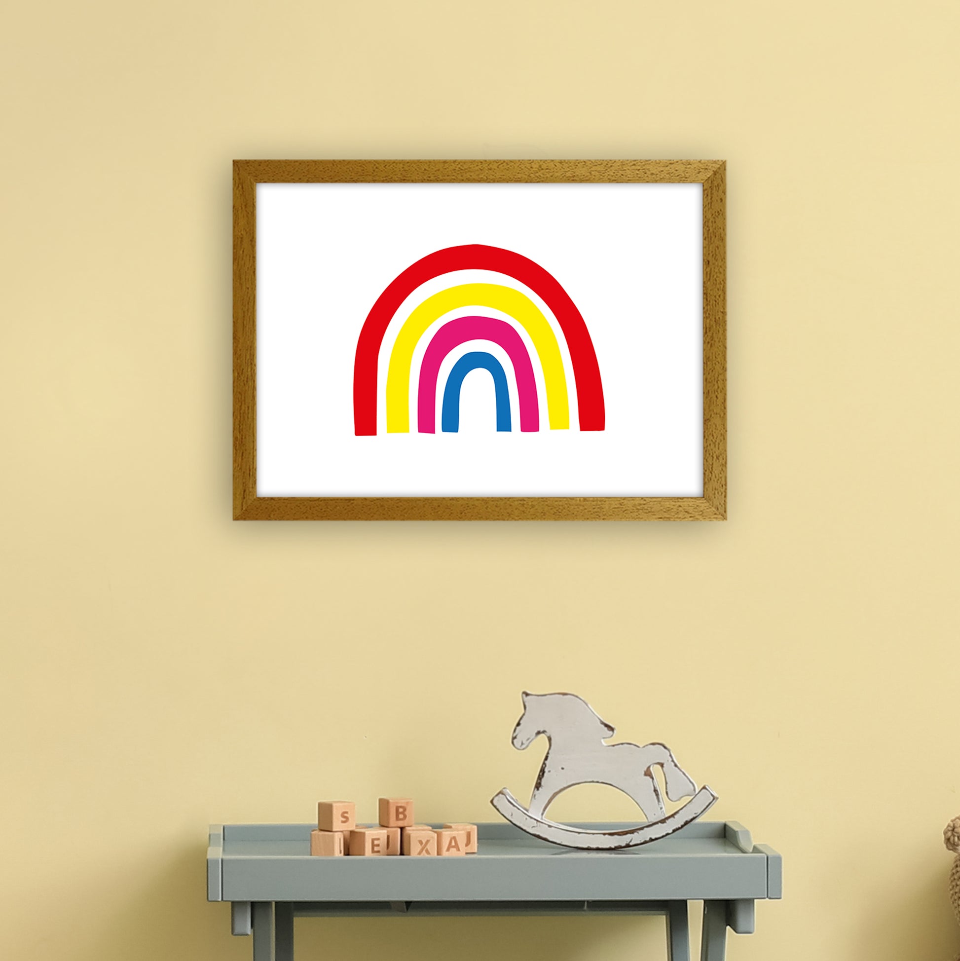 Rainbow Red  Art Print by Pixy Paper A3 Print Only