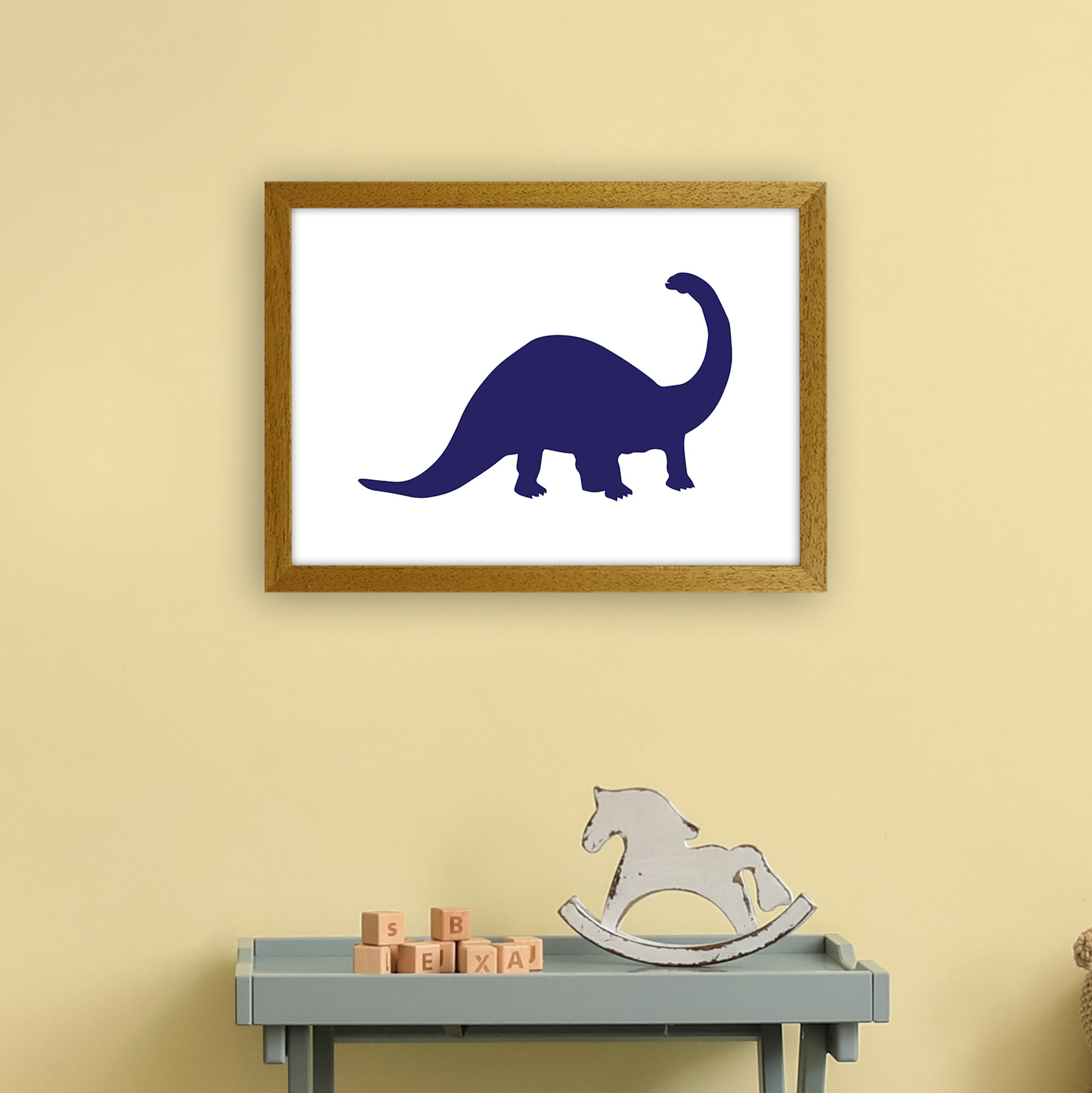 Sauro Navy  Art Print by Pixy Paper A3 Print Only