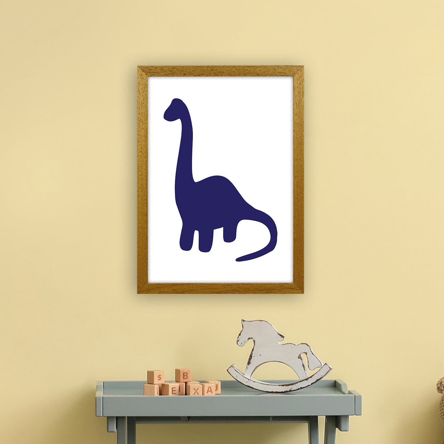 Brach Navy  Art Print by Pixy Paper A3 Print Only