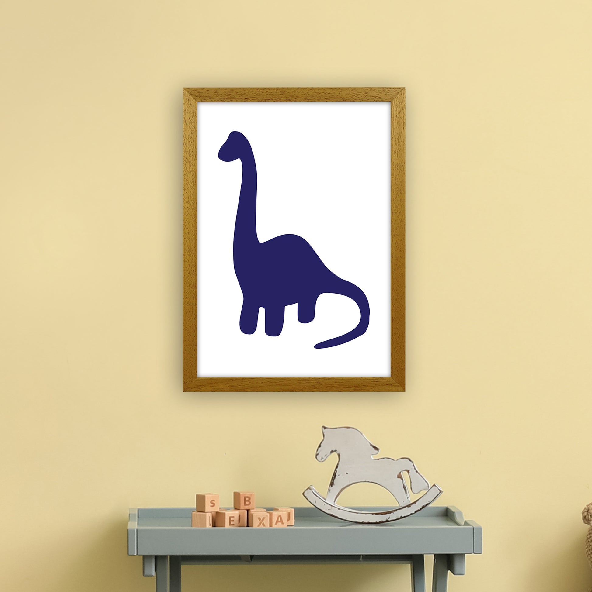 Brach Navy  Art Print by Pixy Paper A3 Print Only