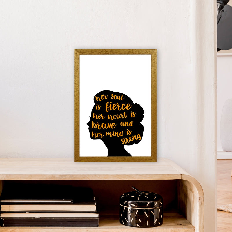 Her Soul Is Fierce Orange  Art Print by Pixy Paper A3 Print Only