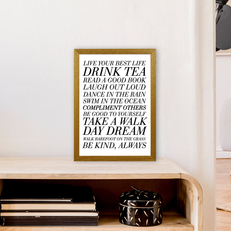 Live Your Best Life  Art Print by Pixy Paper A3 Print Only
