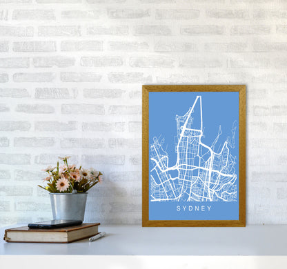 Sydney Map Blueprint Art Print by Pixy Paper A3 Print Only