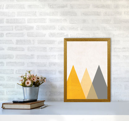 Mountains mustard Art Print by Pixy Paper A3 Print Only