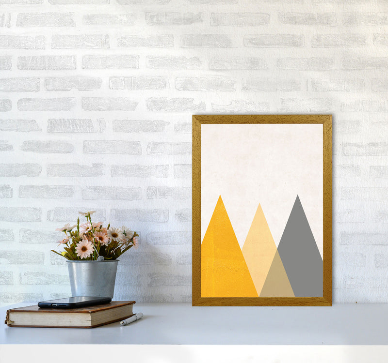 Mountains mustard Art Print by Pixy Paper A3 Print Only