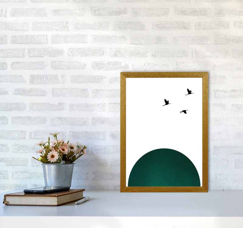 Rising sun emerald Art Print by Pixy Paper A3 Print Only