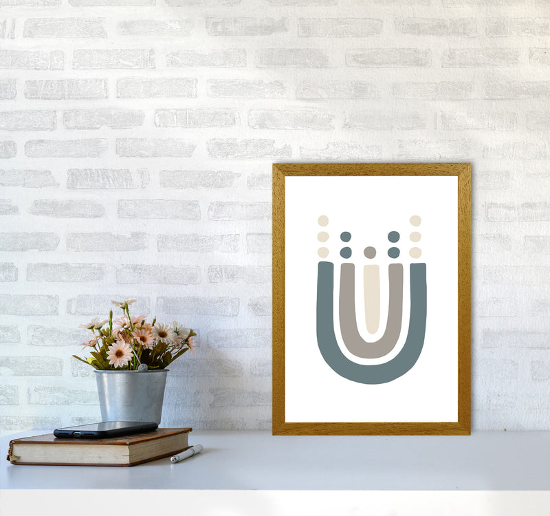 Inspired Upside Down Natural Rainbow White Art Print by Pixy Paper A3 Print Only
