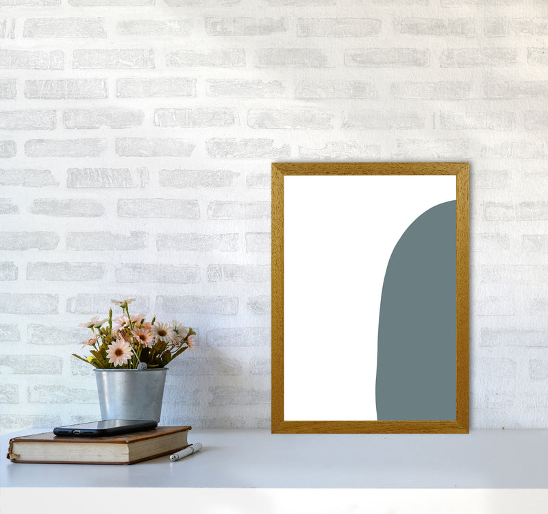 Inspired Teal Half Stone Right Art Print by Pixy Paper A3 Print Only