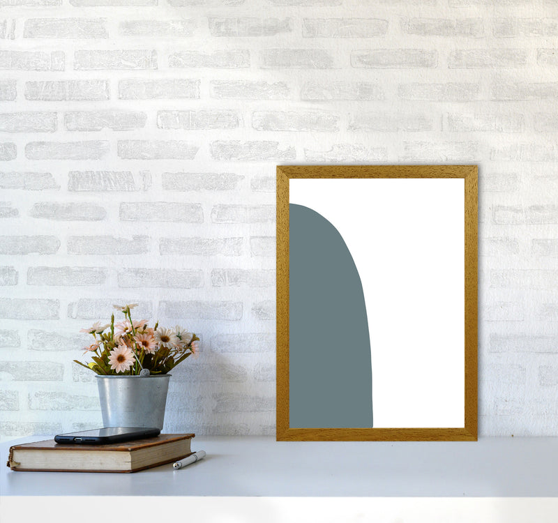 Inspired Teal Half Stone Left Art Print by Pixy Paper A3 Print Only