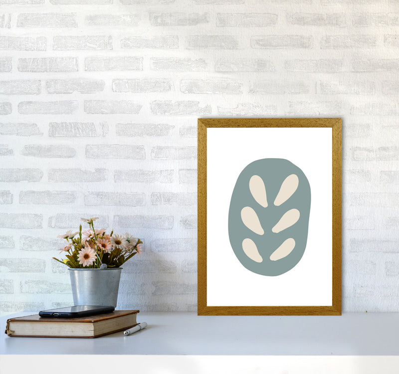 Inspired Teal Floral Abstract Art Print by Pixy Paper A3 Print Only