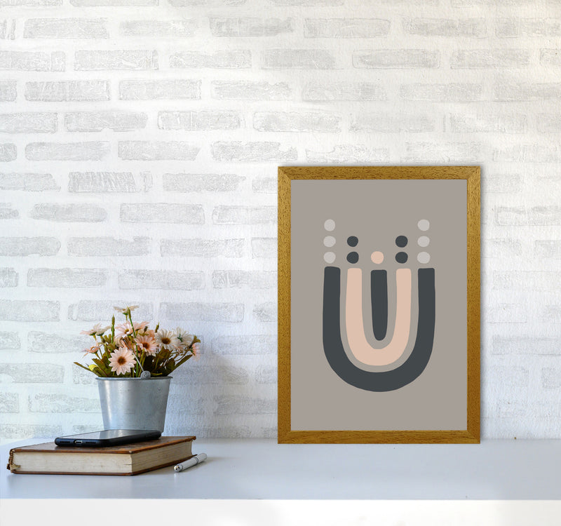 Inspired Upside Down Natural Rainbow Taupe Art Print by Pixy Paper A3 Print Only