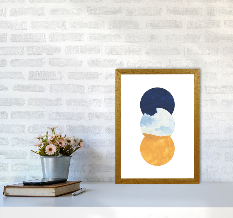 Horizon Abstract Circles  Art Print by Pixy Paper A3 Print Only