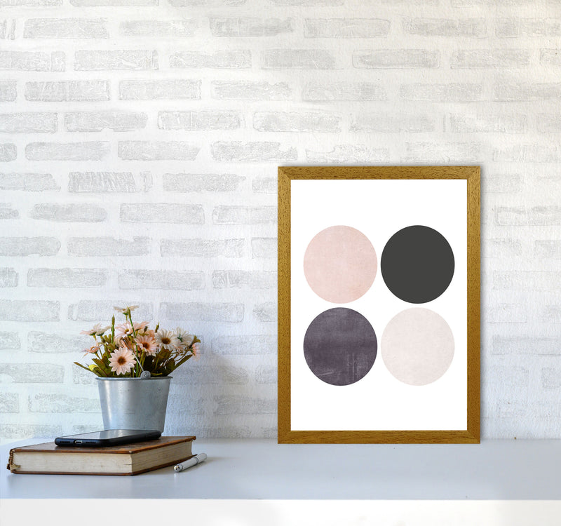 Circles pink cotton Art Print by Pixy Paper A3 Print Only