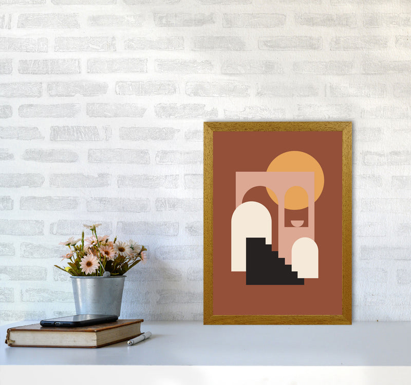 Autumn Sienna abstract Art Print by Pixy Paper A3 Print Only