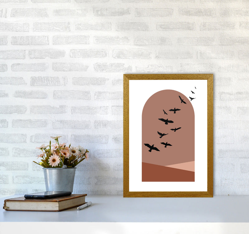 Autumn Saffron abstract Art Print by Pixy Paper A3 Print Only