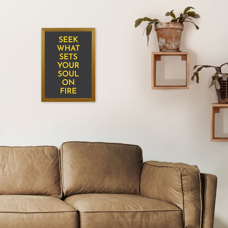 Seek What Sets Your Soul On Fire Neon Art Print by Pixy Paper A3 Print Only
