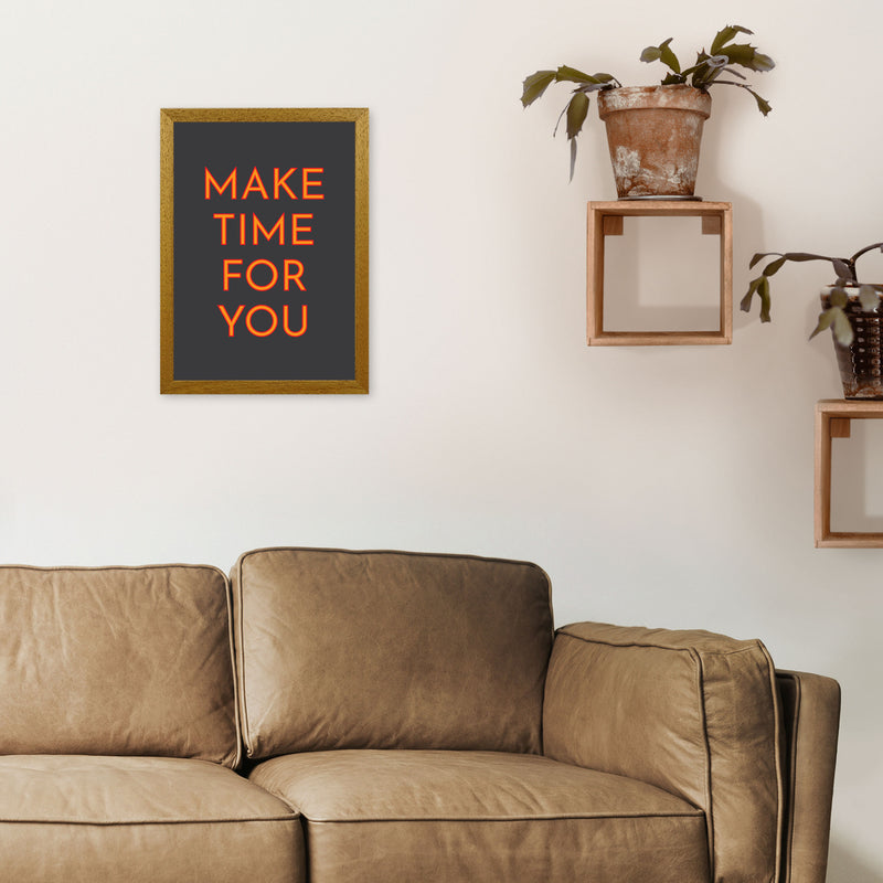 Make Time For You Neon Art Print by Pixy Paper A3 Print Only