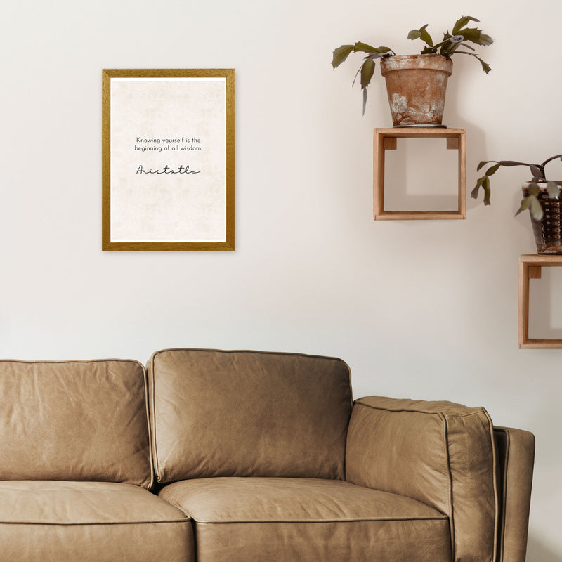 Knowing Yourself - Aristotle Art Print by Pixy Paper A3 Print Only