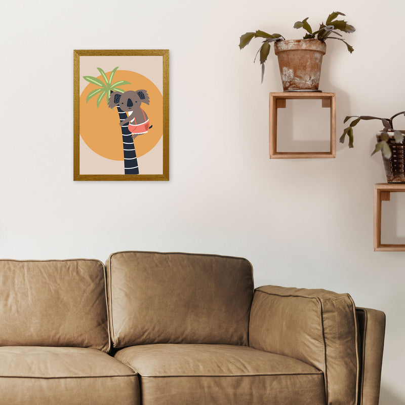 Koala in tree Neutral kids Art Print by Pixy Paper A3 Print Only