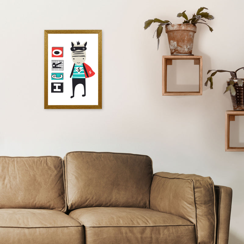 Hero zebra animal Art Print by Pixy Paper A3 Print Only