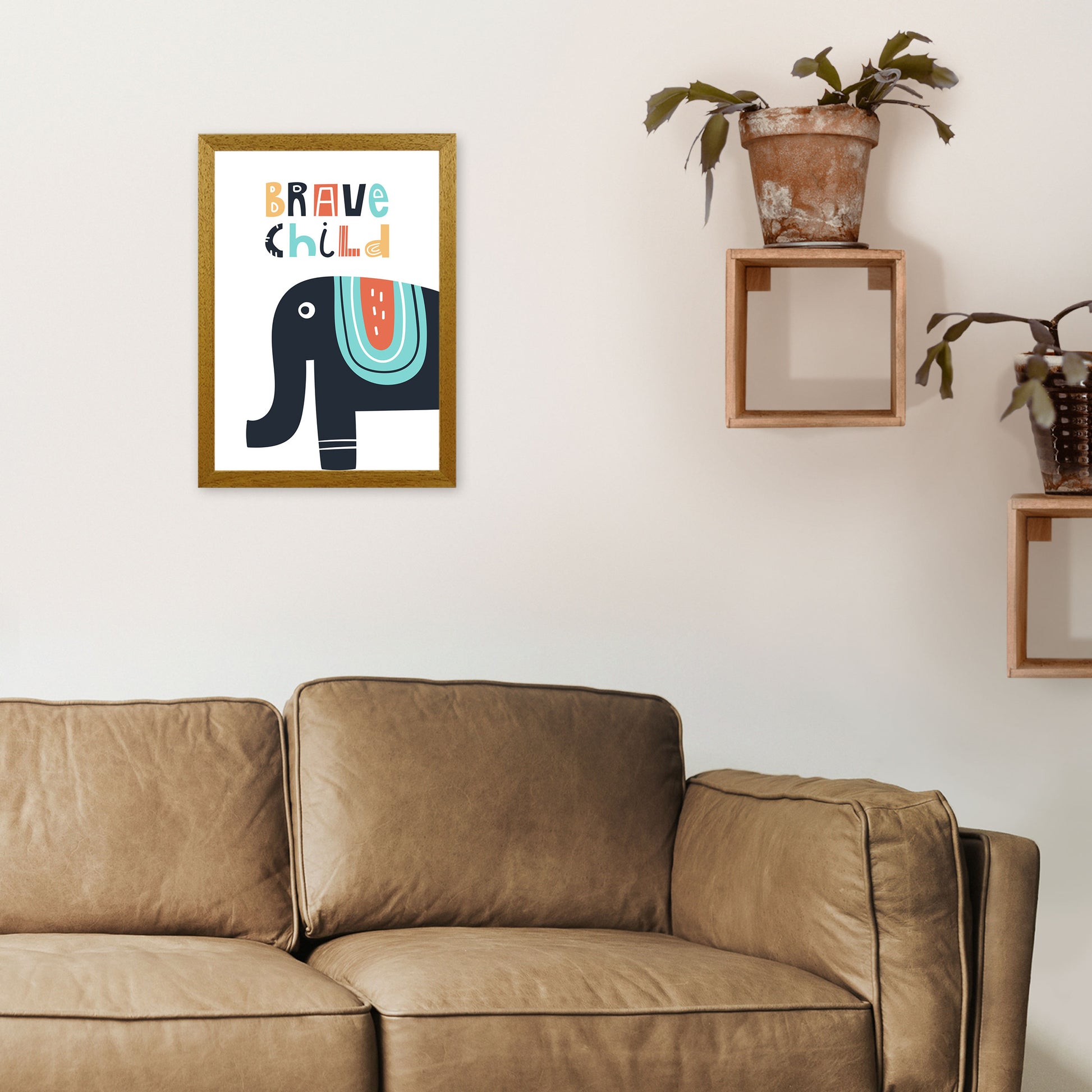 Brave child elephant Art Print by Pixy Paper A3 Print Only
